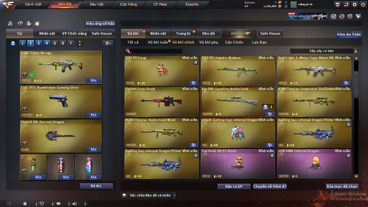 shop acc cf uy tin gia re